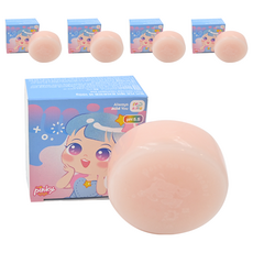 PINKY COSMETIC 兒童專用護髮餅, 弱酸性配方溫和不刺激, 高濃度壓縮乾燥手工一體化製成, 不添加化學成分頭皮清爽無負擔, 100g, 5個