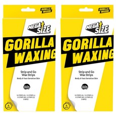GORILLA WAXING Strip&Go蠟條 大型+除毛後精華濕紙巾組 PGWS03, 2個, 152g