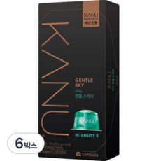 카누 바리스타 머신 전용 캡슐커피 젠틀스카이, 9.5g, 10개입, 6박스