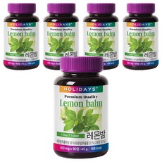 홀리데이즈 프리미엄 레몬밤 타블렛, 90정, 5개