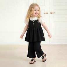 몰리멜리 포포 민소매 플레어 시원 상하의 세트