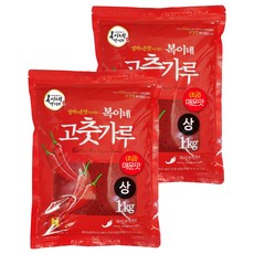 복이네먹거리 중국산 고춧가루 상 조금매운맛 찜용, 1kg, 2개