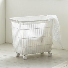 MAISON DE COMME MA 素色洗衣籃, 白色