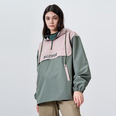 mozmoz 字母印花半拉鍊連帽長袖T恤