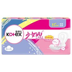Kotex 靠得住 少女肌 純淨無香衛生棉 夜用, 35cm, 24片, 1包