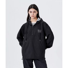 모즈모즈 스퀘어자수 기능성 반집업 후드