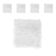 柔軟毛絨美甲拍攝用背景布, 5件, 白色