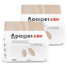 CAPTAIN MAO 毛班長 paipet 木薯砂 純植物貓砂, 2包, 6L, 純淨奶香