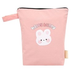 Semams 雙面防水圓滾滾直立式尿布袋 Happy Bunny, 快樂的兔子 粉色