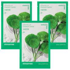 INNISFREE 台灣公司貨 我的真萃能量面膜 積雪草 22ml, 3片, 1入