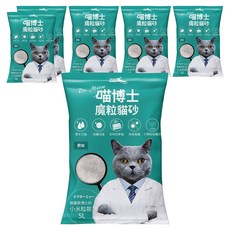 iCat 寵喵樂 喵博士 無塵澎潤土貓砂 小米粒款 5L, 原味, 6包