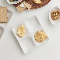 ssueim 陶瓷4格餐盤, 白色, 1個