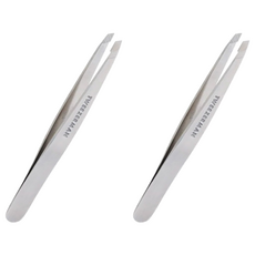 鑷子 Man Slant Tweezer Tweezers, 2個, 銀