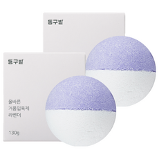 donggubat 優質沐浴泡泡球 薰衣草香, 130g, 2個