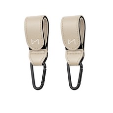 르메이어 레더 카라비너 유모차걸이, 아이보리, 2개