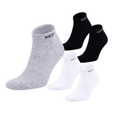 NEPA Hoaprost運動鞋襪子 NPDHFSNL, 黑色 2雙+白色 2雙+灰色, 1組