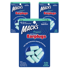 Macks 소프트 폼 오리지날 소음방지 이어플러그 6p, 3개, 3쌍