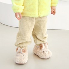 兒童舒適刷毛束口褲