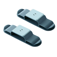 굿에스더 360도 멀티탭 전선코드 정리 거치대, 블루, 2개