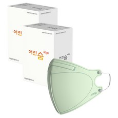 어린숨 엣지 새부리형 컬러 마스크 중형, 30개입, 2개, 민트