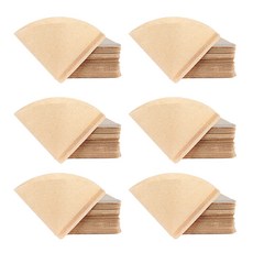 KALDIN V型手沖咖啡濾紙 棕色 V02 2~4人用, 50入, 6個