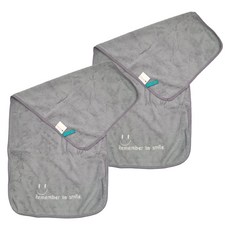 一笑珊瑚絨毛巾 加厚柔軟 吸水性強, 灰色, 2條