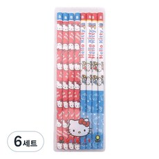 三麗鷗 Hello Kitty 鉛筆 8入 + 筆盒組, 混合色, 6套