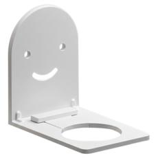 碳鋼免釘沐浴瓶掛架 孔距可調節 適用性佳, 7 x 6 x 3cm, 白色, 1組