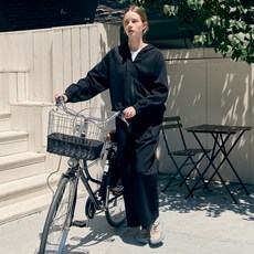 BASIC HOUSE 女款特殊雙面雙褶寬版棉褲 LZPT0211