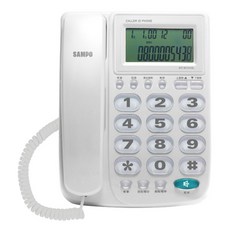 SAMPO 聲寶 全免持來電顯示有線電話 白色, HT-W1310L