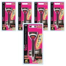 KAI 貝印 razor K5 舒適刮鬍刀 剃鬍乾淨溫和不刺激, 5支, 1入