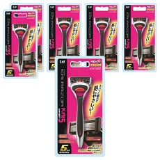 KAI 貝印 razor K5 舒適刮鬍刀, 五枚刃設計 剃鬍乾淨溫和不刺激, 6支, 1入