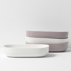 보울보울 국산 레트로라인 오발볼 L, 밀크화이트+라벤더바이올렛, 4개