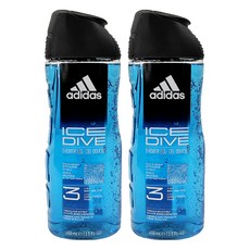 adidas 愛迪達 男性三合一潔顏洗髮沐浴露 超越沁涼, 400ml, 2瓶