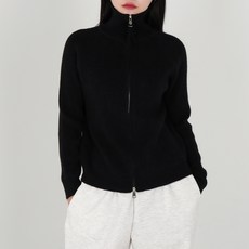 Dotif 女款翻領抽繩針織拉鍊外套
