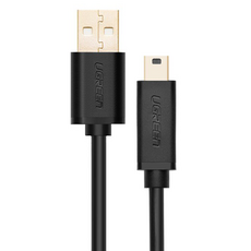 UGREEN 綠聯 USB-A-Mini USB傳輸線, 1m, 黑色, 1條