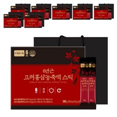 Jungwonsam 6年根高麗紅蔘精華飲 30條入+購物袋, 300g, 8組