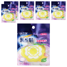 EMO 飄香貼 固體芳香劑 超濃縮配方 任何空間適用, 檸檬香, 50g, 6個