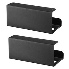 MONACO OLIVE 廚房縫隙收納簡約水槽上方懸掛式鐵製紙巾盒, 黑色, 2個