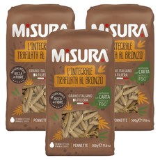 MiSURA 全麥筆管麵, 500g, 3口