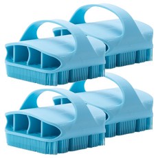 Itgom 潔淨小熊 緻密矽膠身體刷, 藍色, 4個, 1入