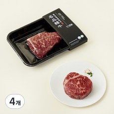 횡성한우 1++ 채끝 스테이크용 (냉장), 200g, 4개