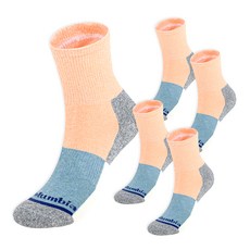 Columbia 哥倫比亞 Traverse Hike氣墊中筒襪 CBCTHMDS 5雙組, OR + GY