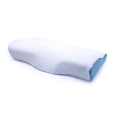 HONDONI 人體工學4D蝶型枕 記憶枕頭, 天絲藍, 1個