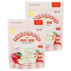AGA-AE 益生菌寶寶米餅 適合6個月以上寶寶 易抓握不沾手, 蘋果, 20g, 2包