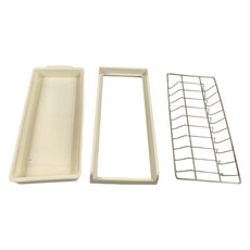 碗盤瀝水架/盤架, 1層, 銀色 + 米色, 1個