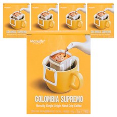 Mcnulty 哥倫比亞Supremo手沖濾掛咖啡, 8g, 7包, 5盒