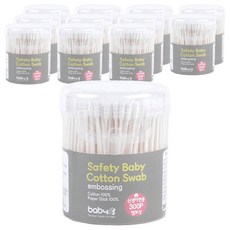 Baby & I 壓花新生兒棉籤, 300件, 12個