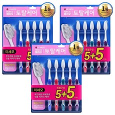 페리오 토탈케어 미세모 칫솔, 10개입, 3개