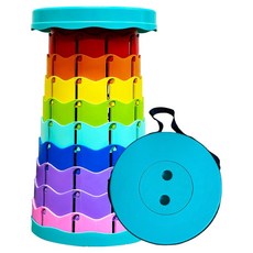 실버캐스트 레인보우 자바라 낚시 & 캠핑의자, 민트, 1개